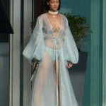 Rihanna Goes Braless In A Sheer Robe And Thong While Wielding A Gun On The Set Of Her New Music Video In Miami