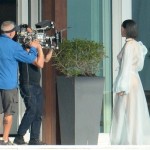 Rihanna Goes Braless In A Sheer Robe And Thong While Wielding A Gun On The Set Of Her New Music Video In Miami