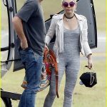 Liam Hemsowrth And Miley Cyrus Arrive Into Brisbane