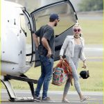 Liam Hemsowrth And Miley Cyrus Arrive Into Brisbane