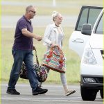 Liam Hemsowrth And Miley Cyrus Arrive Into Brisbane