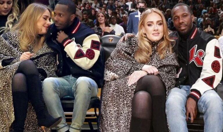 Adele sevgilisi Rich Paul ile NBA All Star maçında
