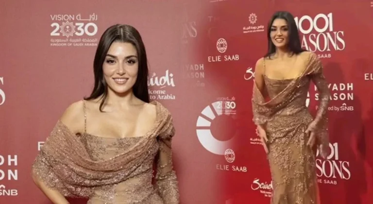 Hande Erçel dünyaca ünlü yıldızlarla aynı davette