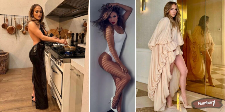 Jennifer Lopez, dekolteli elbisesiyle mutfağa girip yemek pişirdi