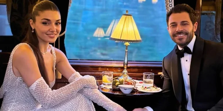 Hande Erçel ve Hakan Sabancı Roma-Paris treninde aşka geldi
